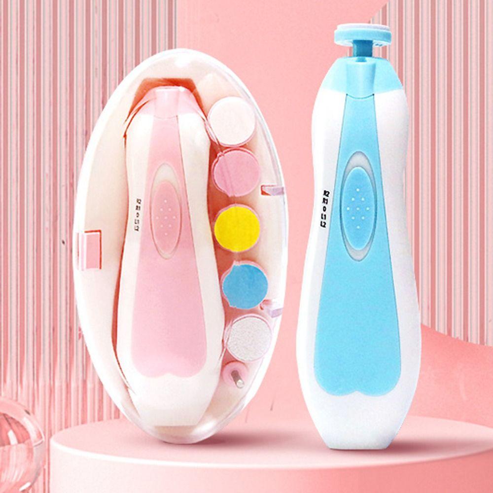 Multifunction Electric Baby Nail Trimmer Anti-scratch 6 Grinding Heads Toes Fingernail Cutter Portable Anti-clamping