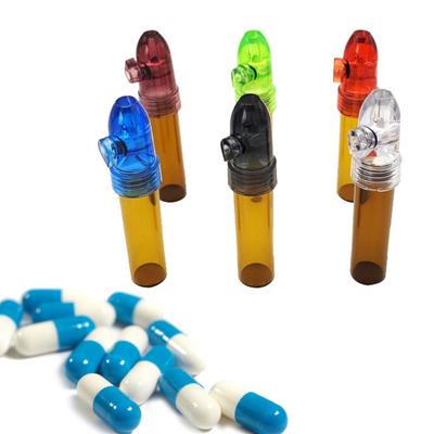 6Pcs Portable Pill Boxes Storage Tubes Moisture-Proof Good Sealing Compact Size Easy To Clean Refillable Pill Containers Storage Bottles