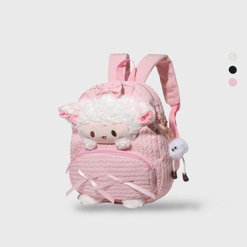 Cute Lamb Pain Bag Girl 2025 New Light Shopping Sweet Girl Schoolbag for Traveling Women's Backpack