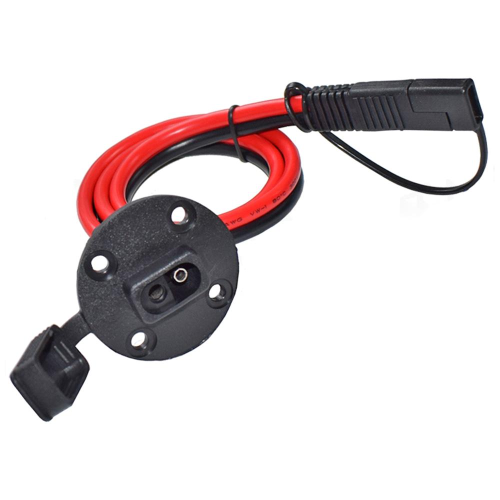 SAE Socket Sidewall Port Weatherproof Universal SAE Connector 10AWG 60cm SAE Cable for Motorcycles Solar Generator Battery