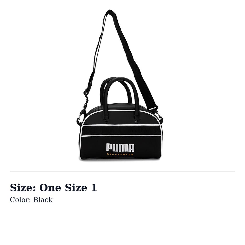 PUMA Polyurethane One Shoulder Handbag Unisex Black 078457-01