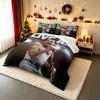 3 Piece Bedding Set with Duvet Cover and 2 Pillowcases - Freddie Mercury Live Aid 1985 Wembley Print - White Tank Music Decor for Fans