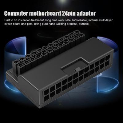 90 Degree Angled Converter Motherboard ATX Power Supply 24Pin Power Connector Adapter Motherboard Power