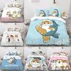 Mofusand Anime Shark Cat Bedding Sets Quilt Bed Cover Comforter Duvet Cover Pillow Case 2-3 Pieces Sets Room Decor Gifts