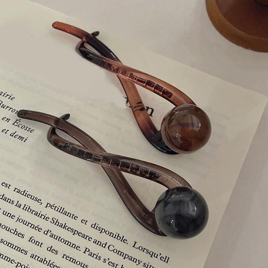 1/3-teiliges Bananenclip-Set für Damen, rutschfeste Twist-Haarclips mit Kunstperlen, Vintage-Stil, französischer Pferdeschwanz-Schnallenclip, Haar-Accessoires