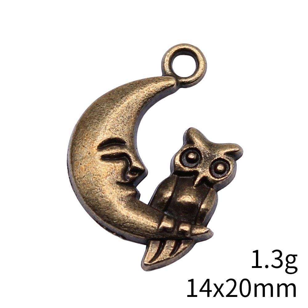 

Новые поступления Подвески для браслета Подвески в виде совы Подвески для женских сумок Подвески для браслетов A25-10pcs-14x20mm