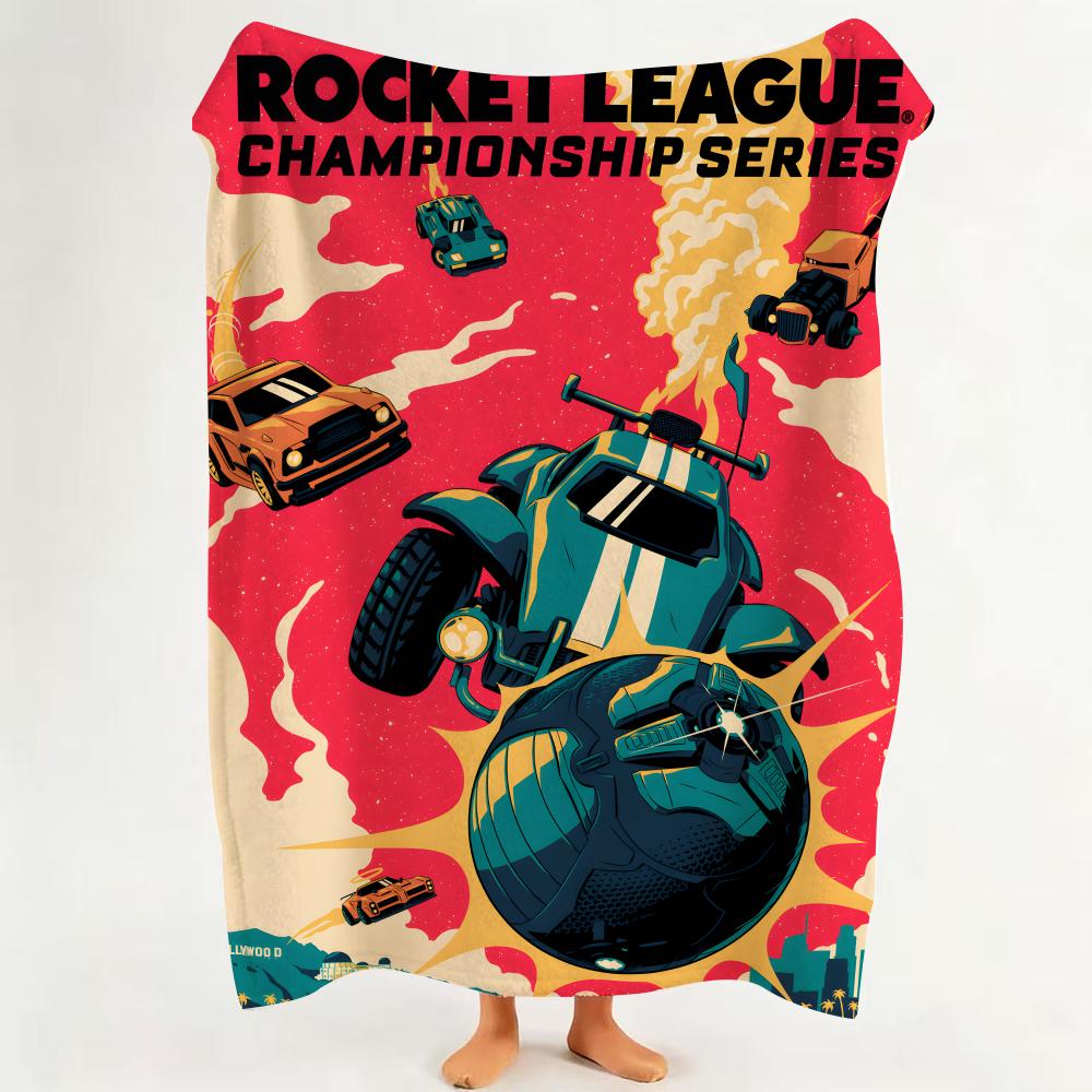 Coperta Plaid R Rocket L League Throw Adatta per Divano Soggiorno Camera da Letto