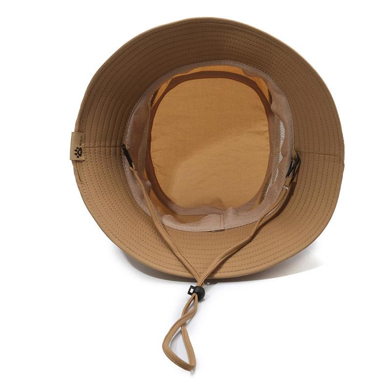 Outdoor sunscreen drawstring bucket hat women's summer quick-drying breathable mountaineering hat men's casual windproof big-brimmed sun hat