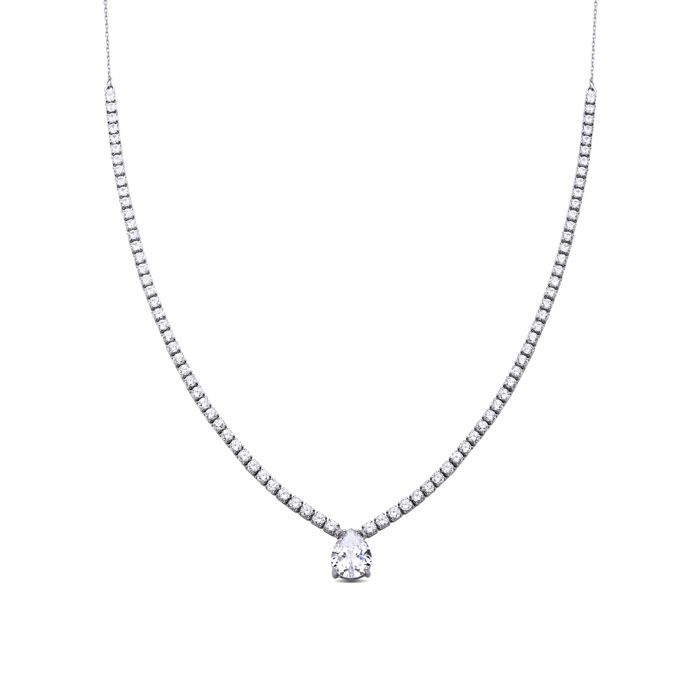 Collier - LUXENTER - Guoi - Argent 925 - Zircons Brillants - Plaqué Rhodium