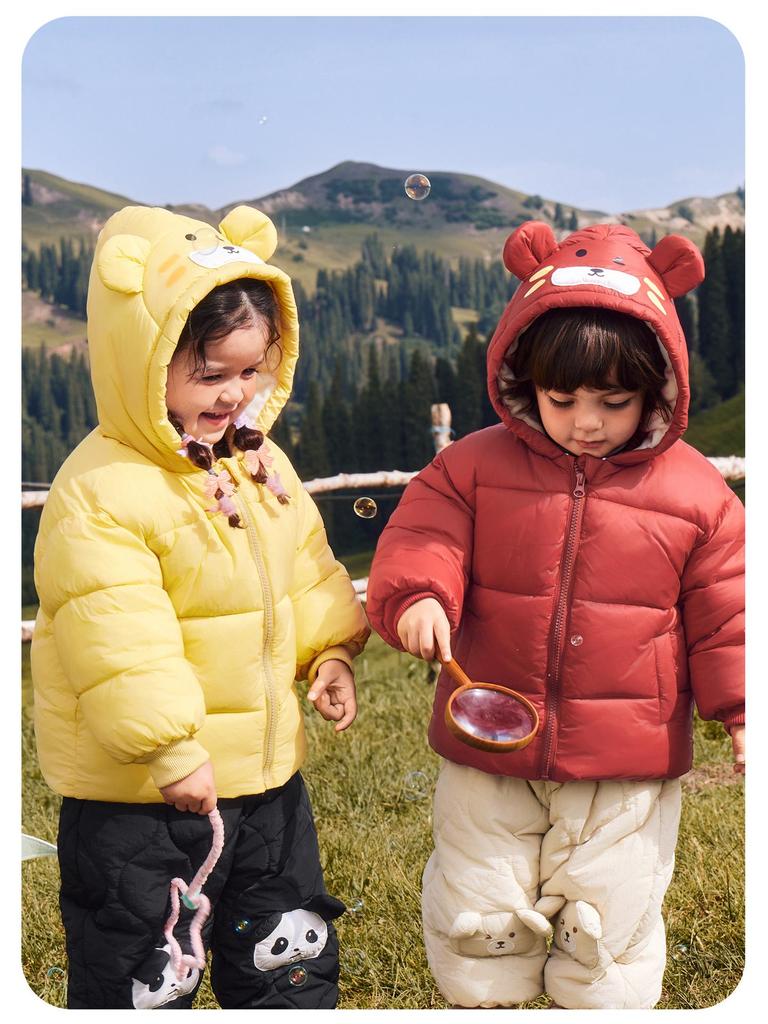 Kaka Panda Kids' Winter Cotton Coat - Warm Padded Jacket for Boys & Girls