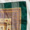 Used Valentino Large Scarf, Jewel Print, Classical Design, Green Tones