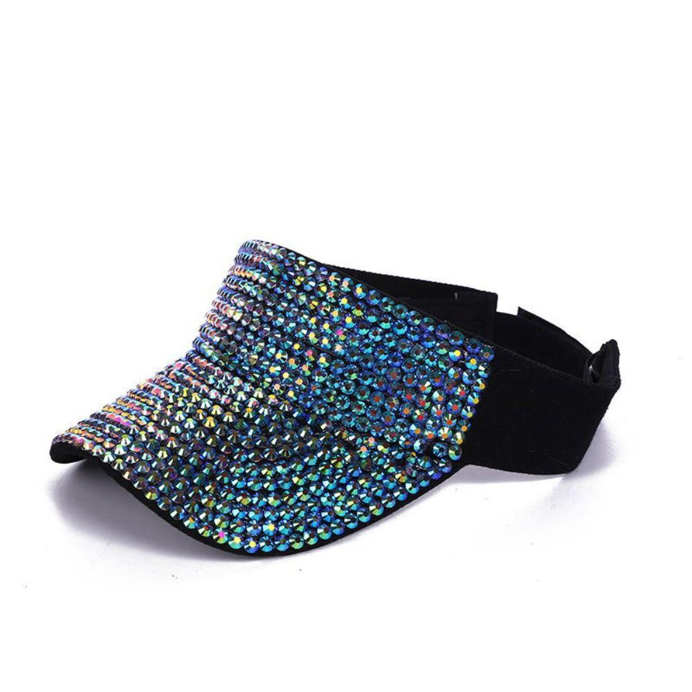 Casual Rhinestone Women Hats Empty Top Adjustable Baseball Cap Beach Cap Summer Spring