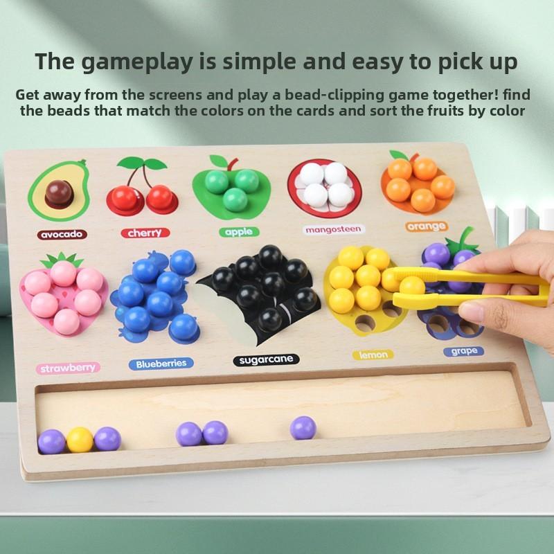 Wooden Fruit 3d Sorting Game For Kid Cognitive Motor Skills Development Training