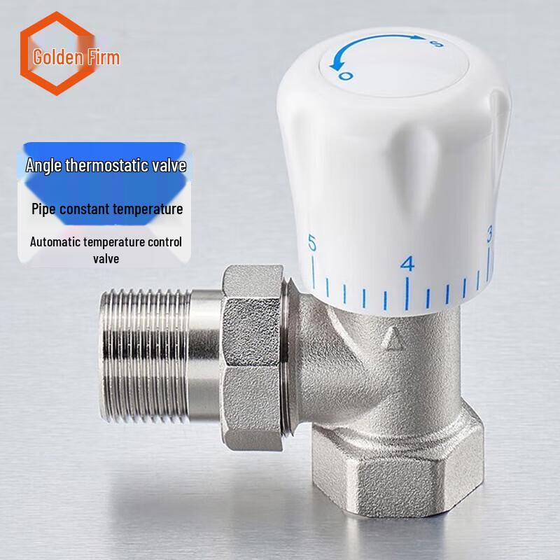 Jingulao Manual Brass Radiator Thermostatic Angle Valve DN20 Angle