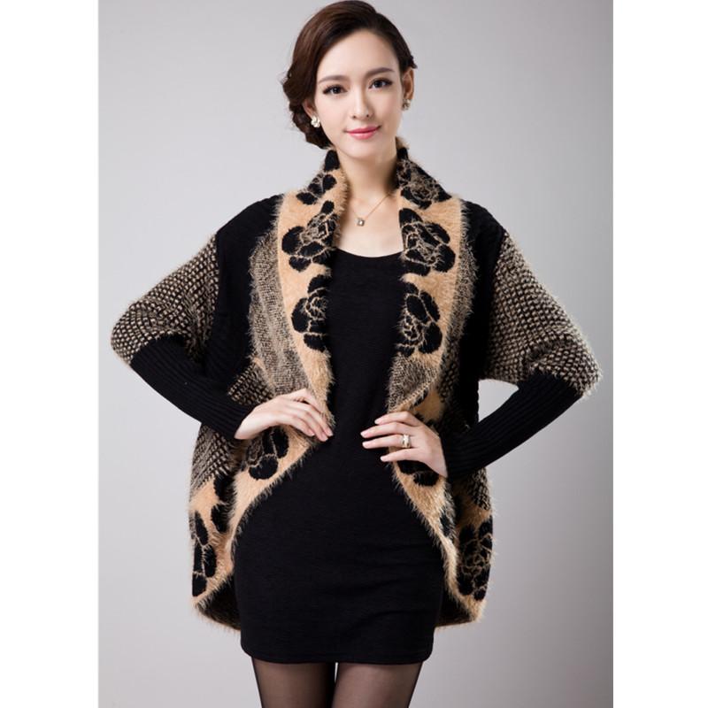 

Женский свитер, модный кардиган из шерсти морского коня, весна-осень, свитера, пальто, женский вязаный плащ, шаль, женский кардиган