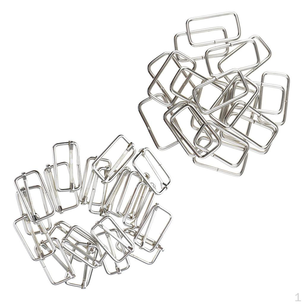 

40 металлических направляющих, лямка, пряжка для ремня, регулятор ремня для сумки, 32 мм