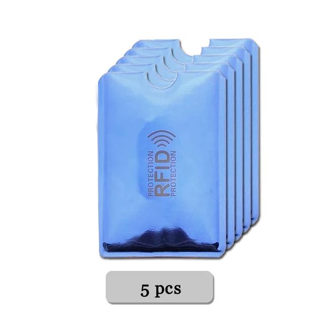 5~20Pcs Anti-Scan Card Sleeve Anti-magnetic Anti-theft Anti RFID/NFC scanning Aluminium Foil Safty Bank Card ID Card Card Holder