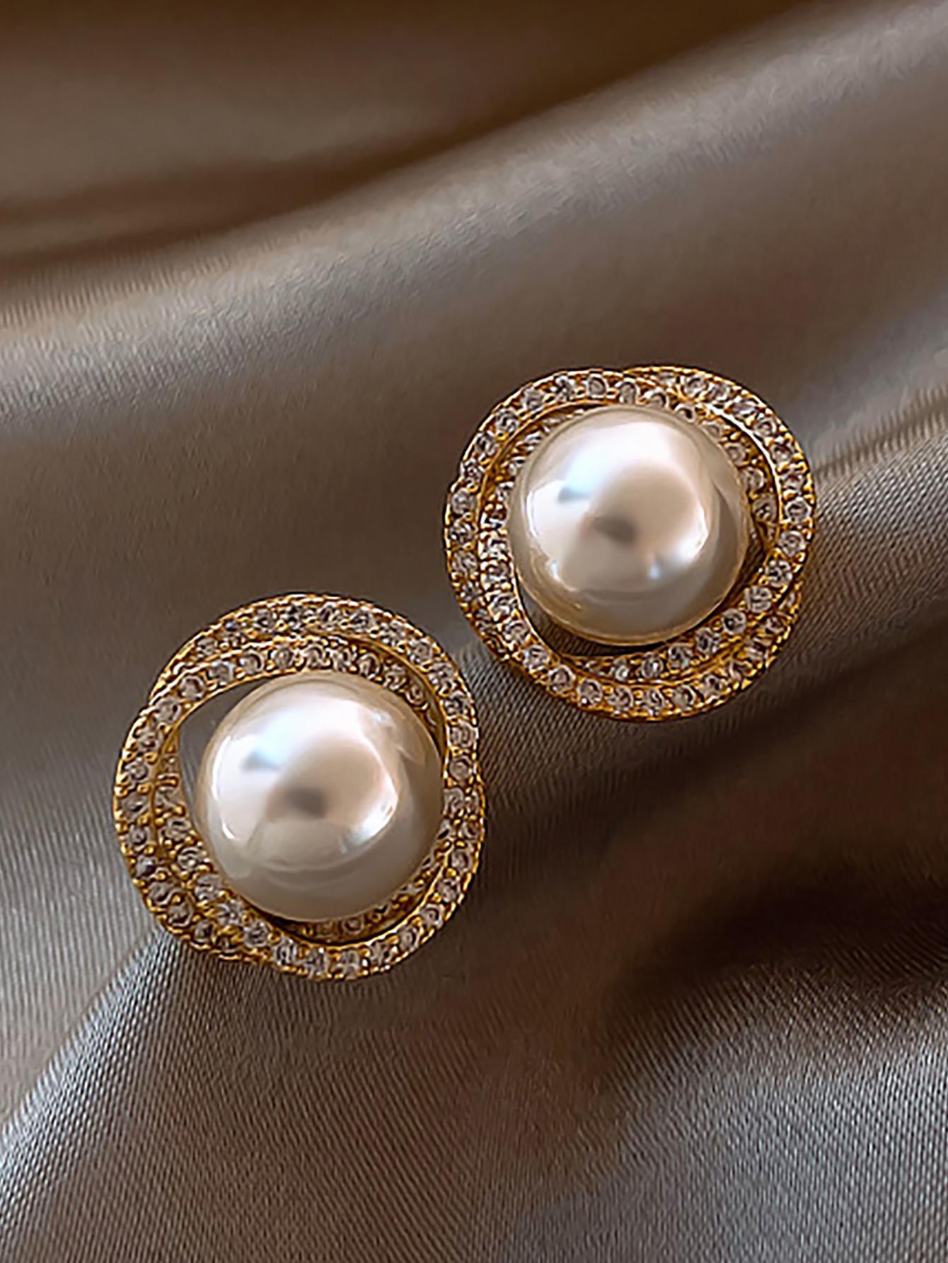 

2 серьги в стиле ретро с французскими лепестками розового жемчуга, подходящие для повседневного ношения женщинами