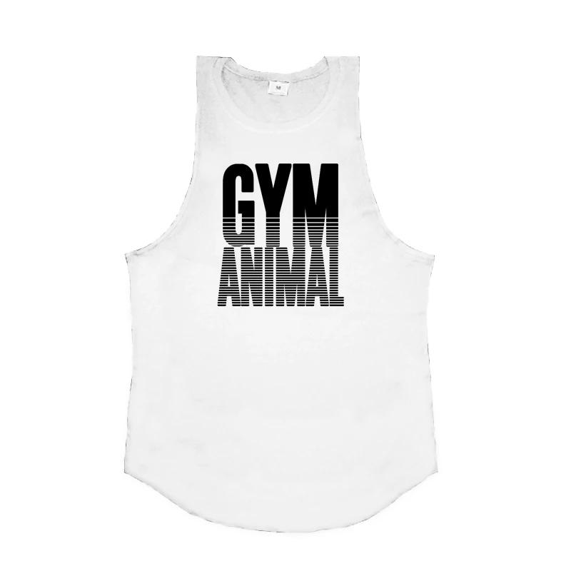 Muscleguys Men Bodybuilding Stringers Sleeveless Vests Gym Fitness Tank Tops Summer Cotton Sport Clothing European and American Hurdle Tops