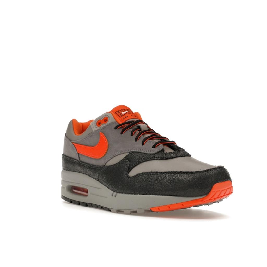HUF x Nike Air Max 1 SP Pomarańczowe Sneakersy Unisex Szare Antracytowe Jaskrawopomarańczowe HF3713-001