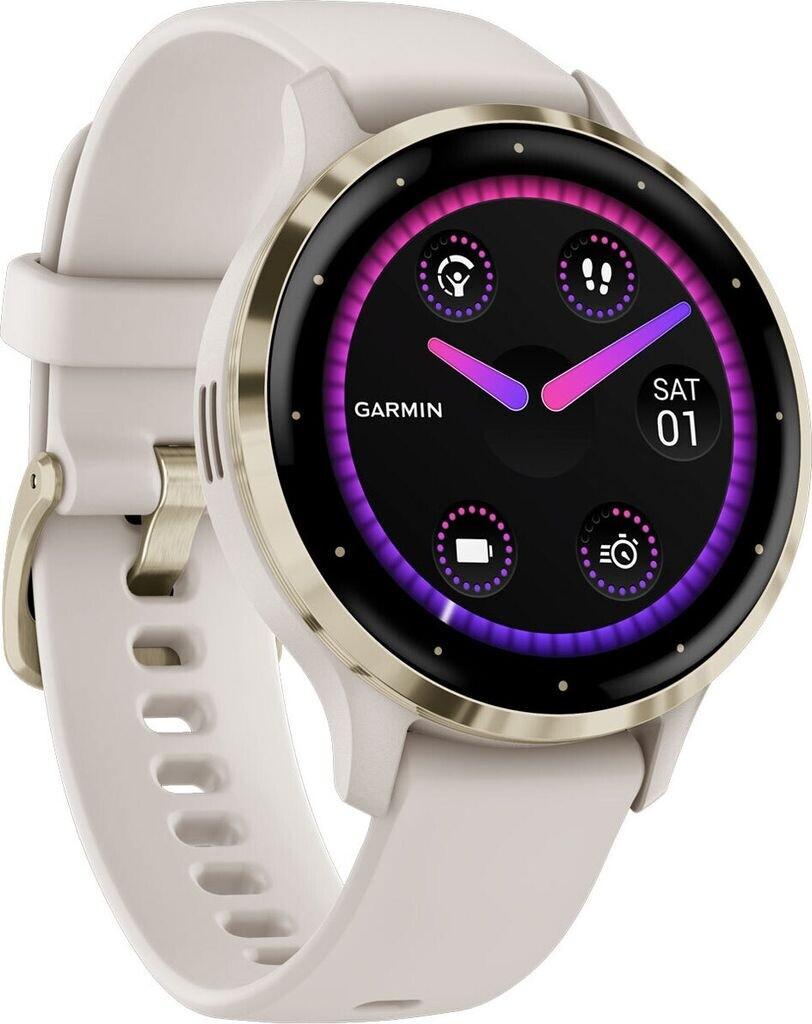 Garmin Venu 3S Elfenbein/Softgold Silikon-Armband
