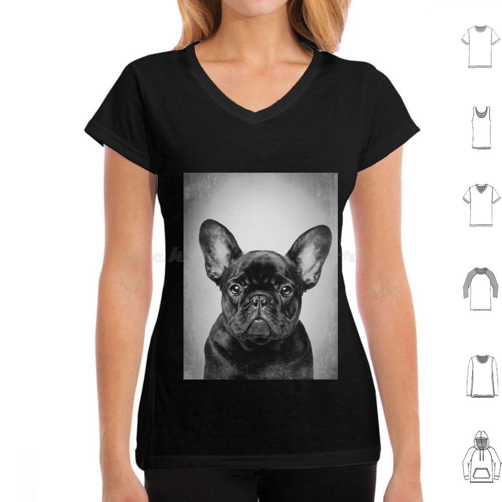 French Bulldog Black DogBw VintageT Shirt Cotton Men Women DIY Print French Bulldog Bulldog French Bulldog Dog Black French