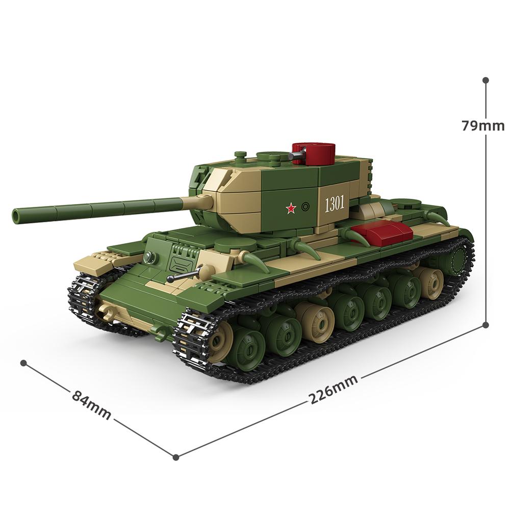 

World War 2 WW2 Army Military Soldiers S-51 KV-220 Heavy Tank Scale Model Building Block Set Block Bricks Toys Playsets For Children