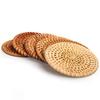 Placemats Kitchen Handmade Cup Mats Table Padding Bowl Pad Rattan Coasters