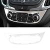 For Chevrolet Equinox 2018-21 Silver Steel Console AC Switch Control Cover Trim