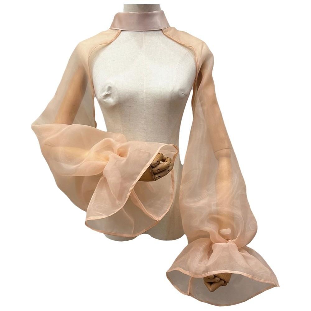 Transparent Bridal Sleeves Puffy Bride Shawl Sleeve Elegant Wedding Arm Sleeves Evening Prom
