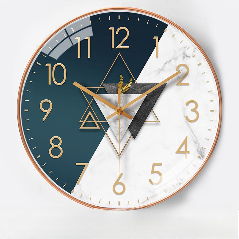 12-inch 30cm Light and Luxurious Light and Shadow Automatic Time-sensitive Radio Clock Home Living Room Bedroom Mute Clock Wall Clock