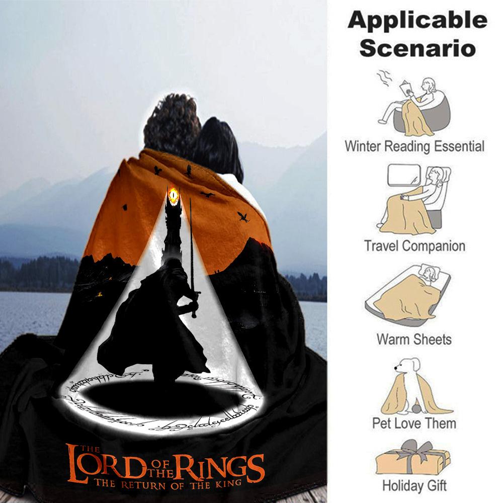 1pc The Return of the King Flannel Blanket Soft Warm Throw for Home, Office, Travel, All-Season Cozy Bedding GiftL1107