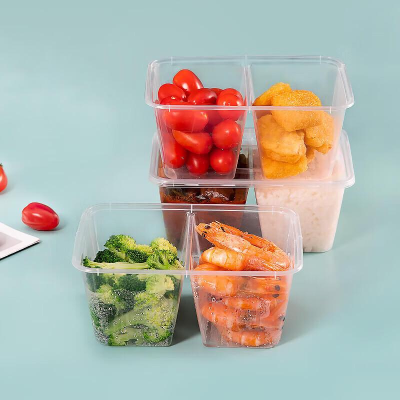 Patriot Disposable Double Compartment Meal Box