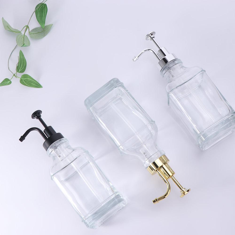 Press Type Coffee Syrup Bottle Square Press Lotion Bottles with Pumps Oil