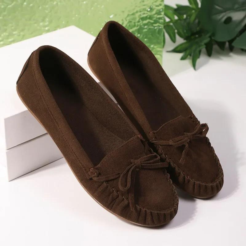 2025 Brand Ladies Shoes Shallow Women's Flats Butterfly-knot Casual Plus Size Comfortable Best Seller Flat Low Heels