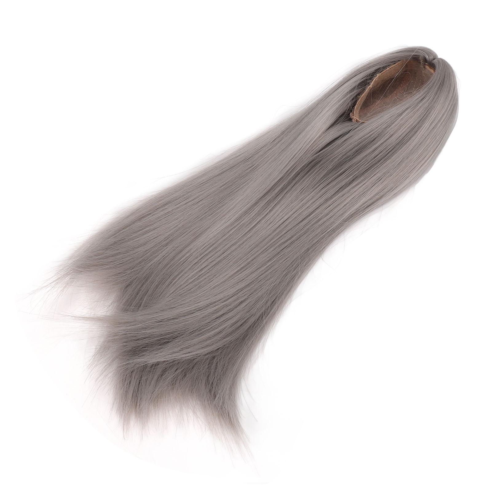 

14 париков для кукол 7-8 дюймов Мягкий термостойкий шелк DIY Styling Шарнирная кукла Длинная серый