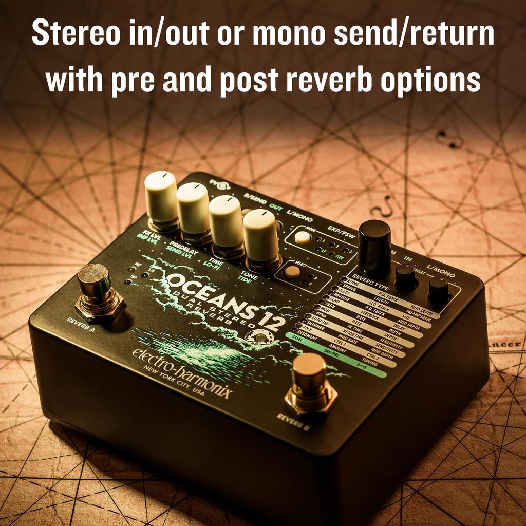 12 Dual Stereo Reverb reverb electro-harmonix/OCEANS Electro-Harmonix