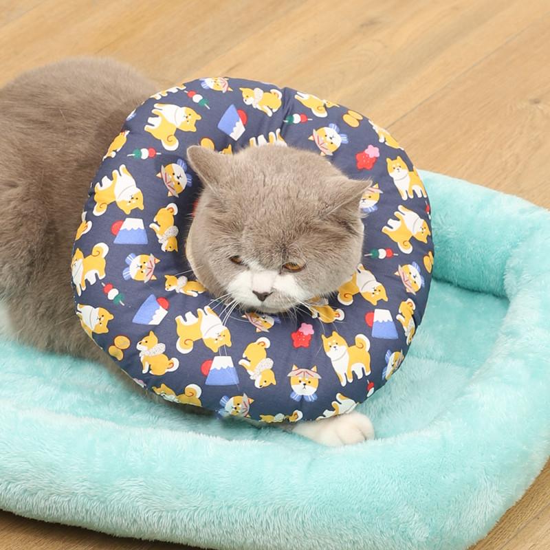 Elizabeth Circle Cat Anti Bite, Anti Lick, Anti Scratch Soft Head Cover Cat Dog Pet Sterilization Shame Ring Cotton Neck Collar