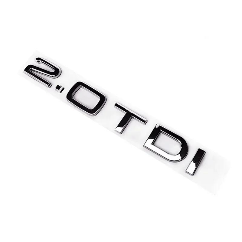 Chrome Black ABS Letters 2.0 TDI 3.0 TDI Rear Boot Trunk Logo Badge Emblem Sticker Decal For R44 A3 A4 A5 A6 Q3 Q5 Q7 S7 AH4