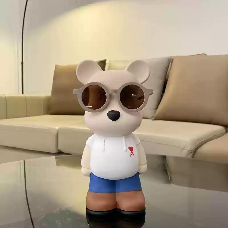 Internet Celebrity Violent Bear Piggy Bank Cartoon Creative Modern Living Room Decoration Simple Home  Cabinet Ceramic Ornament