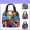3d New Super Mario Lunch Bag For Kids, Portable And Stylish, Purple/blue/green Colors