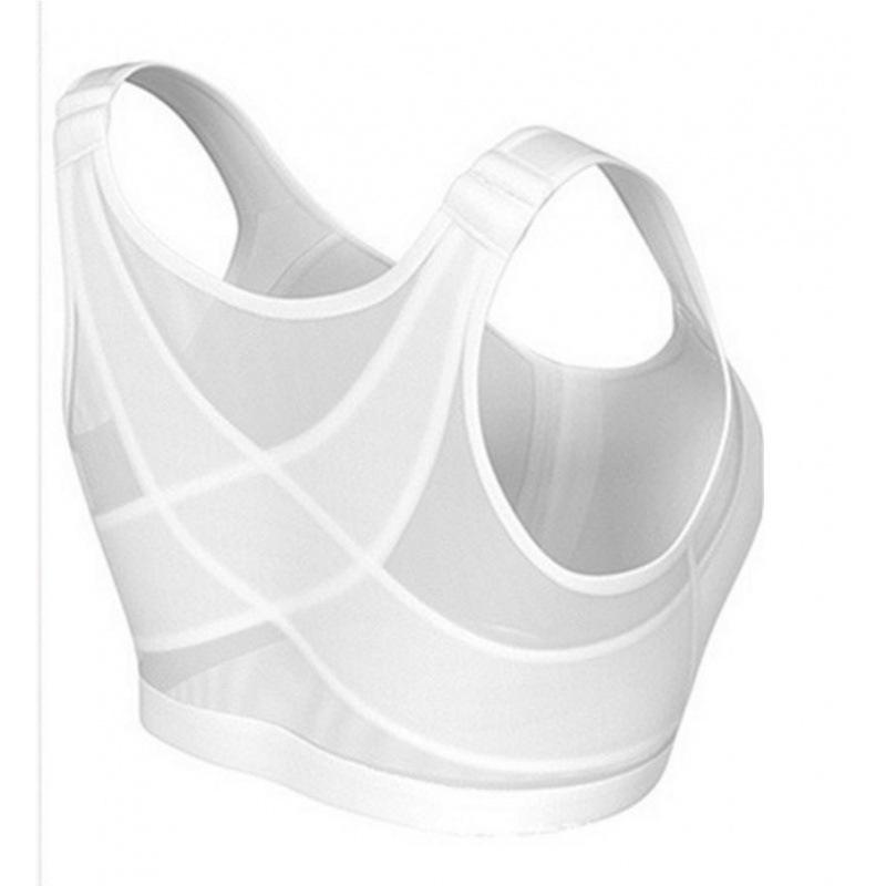 Women s Shockproof Running Fitness Bra - Breathable, Thin, Fixed Cup Yoga Vest Style 3XL белый
