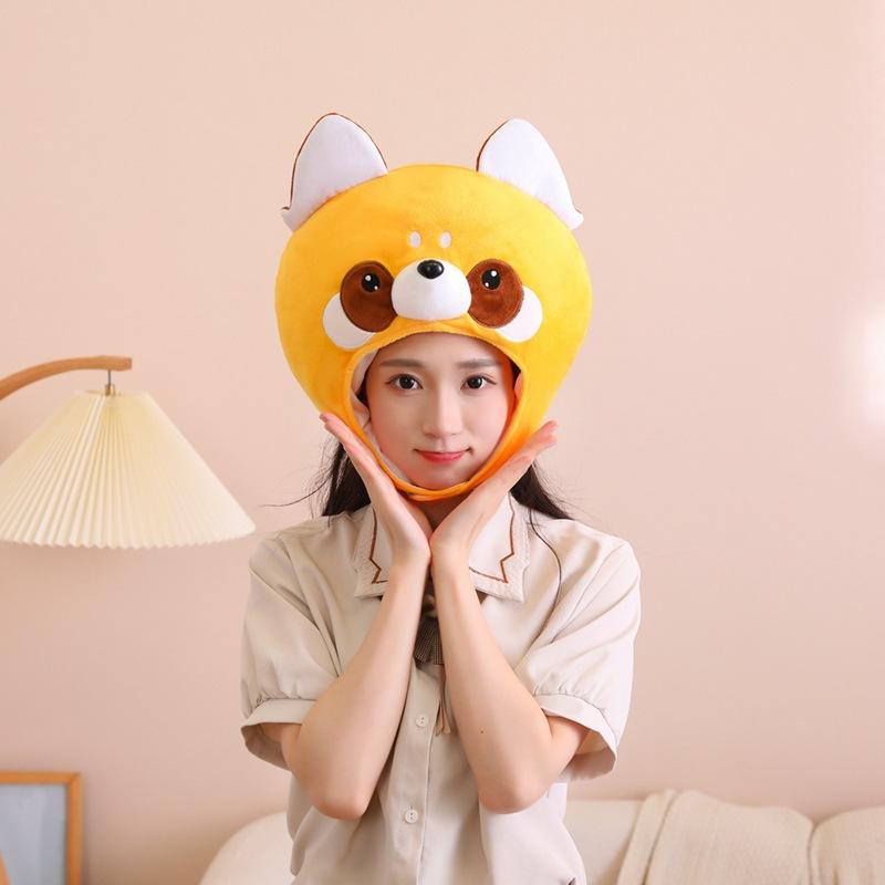 

Шапка-капюшон с коротким мехом енота, реквизит для фото, мультяшный капюшон, реквизит для фото, реквизит для выступлений 36*35CM0.17kg