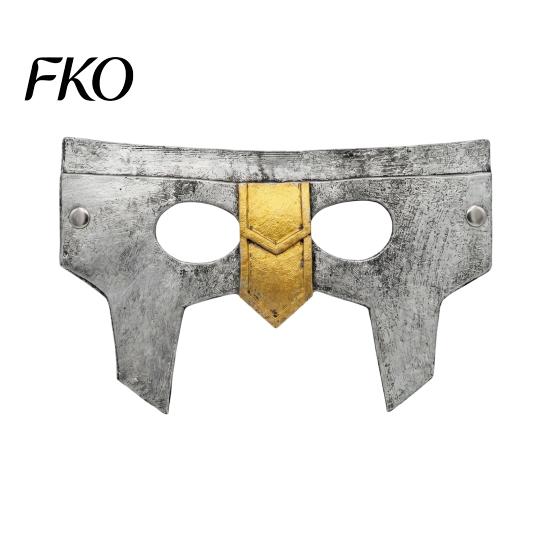 Vintage Style Metal Look Mask Halloween Medieval Armor Mask, Warrior Cosplay for Party, Helmet Knight Masquerade Prop Comic Con Party Samurai серебряный