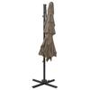 4 Layer Sun Umbrella with Aluminum Pole Taupe 250 X 250 Cm