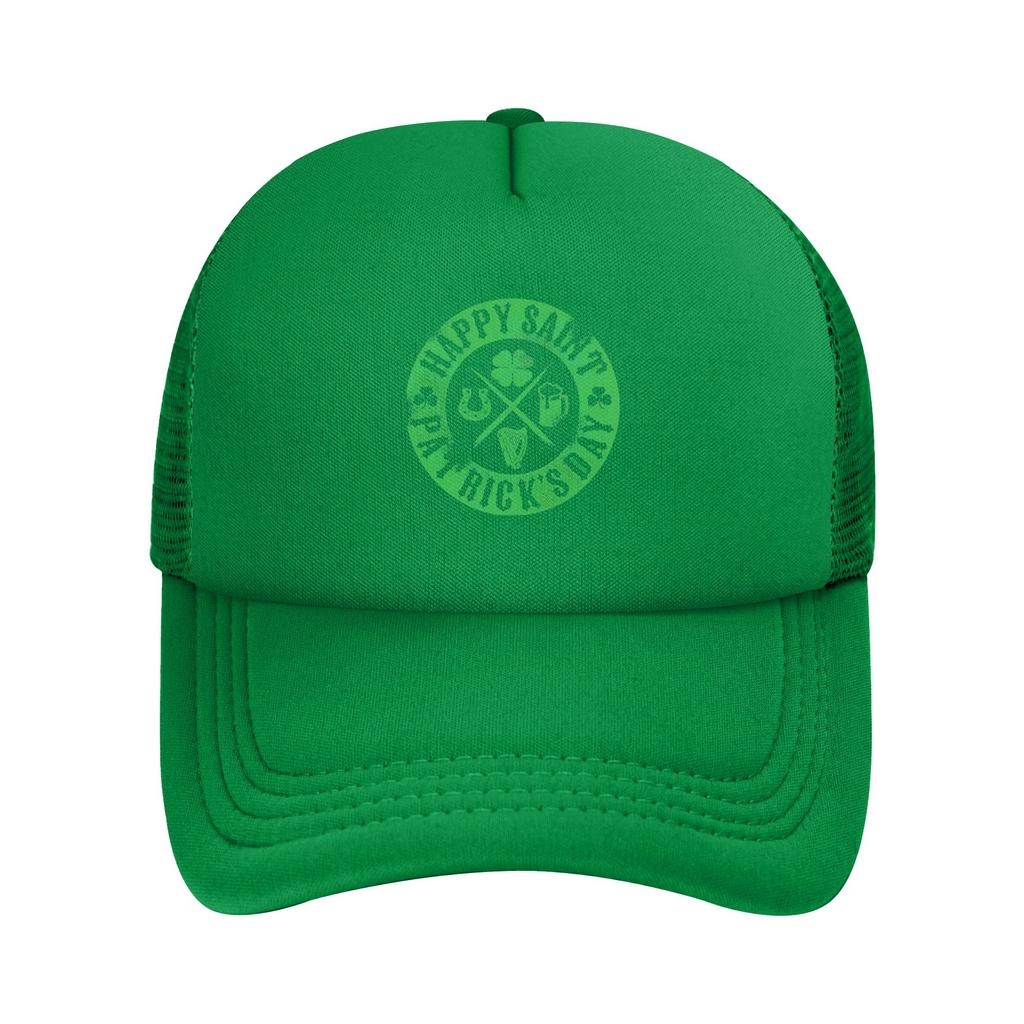 happy saint st patricks day  Foam Trucker Hats Unisex Summer Breathable Mesh Golf Cap Hat Fashion Sun Cap Adjustbale