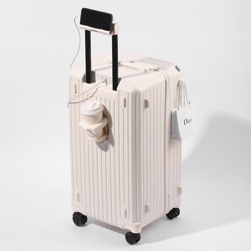 OEING Large Capacity Trolley Luggage with Brake & Cup Holder 32 inch