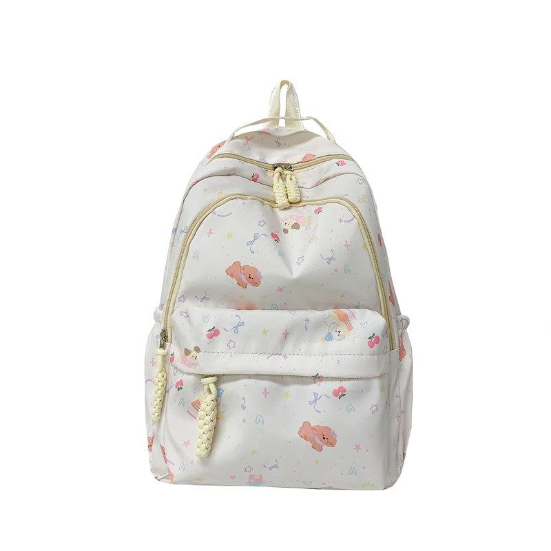 Schoolbag wholesale new large-capacity backpack cute girl commuter backpack small fresh literary college student cartoon schoolbag