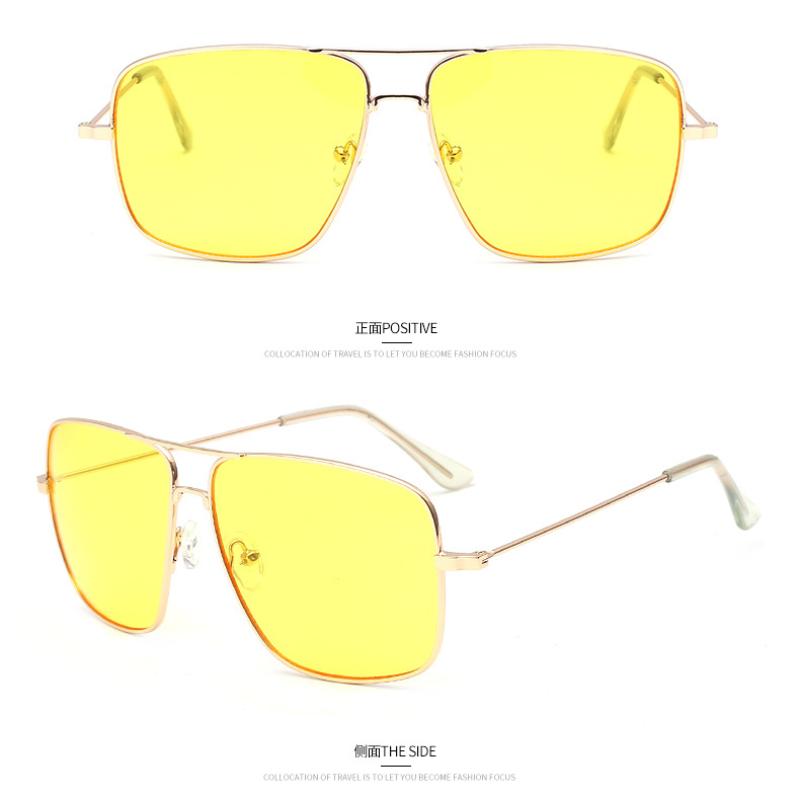 Metal Lightweight Large Frame Glasses Retro Flat Sunglasses for Men Women Fashion Classic Plain Spectacles