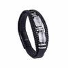 Mens Multi-Layer Leather Bracelet With Tigers Eye Stone Magnetic Clasp Geometric Style Unisex Jewelry